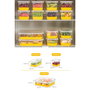 Hermia Set de 12 Organizadores de Frigorífico Amarillo